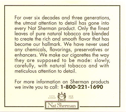 Order Cigarettes Nat Sherman Classic
