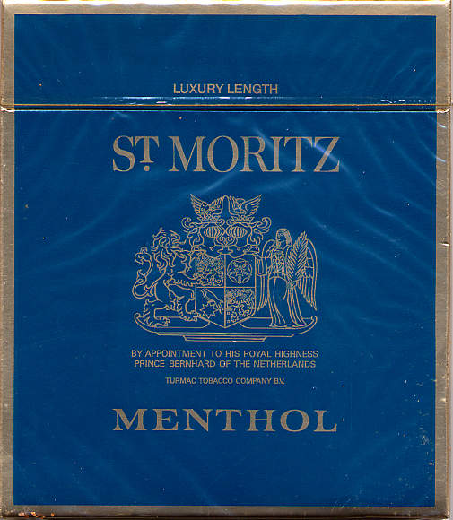 st moritz menthol cigarettes (Menthol Gold Brand) L-20-S - USA Old cigarettes ST MORITZ MENTHOL